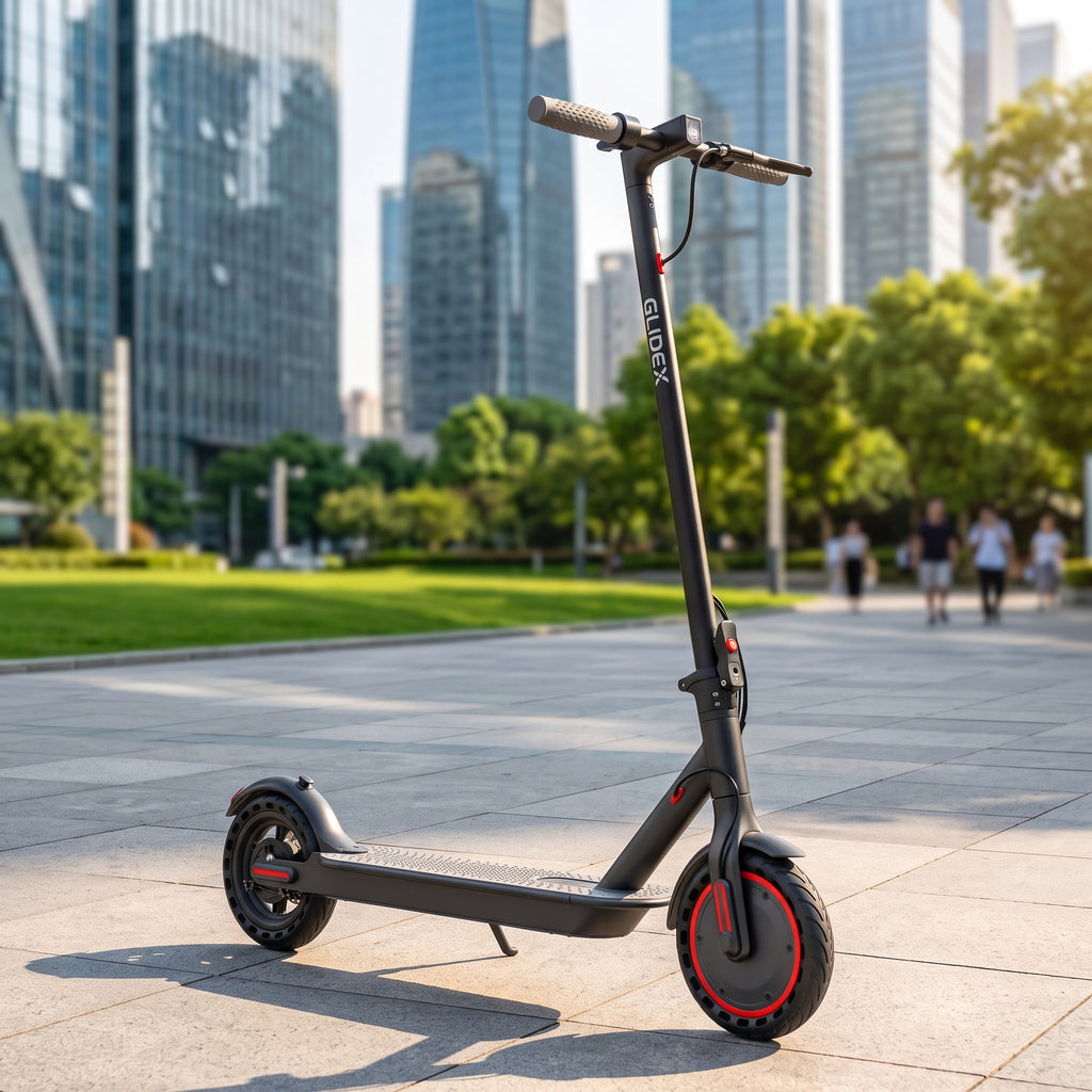 GLIDEX Urban Pro Electric Scooter - 350W High-Power Motor, 19MPH Max Speed | Smart App Control & 3s Fast Folding